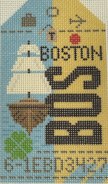 Boston 2.0 Retro Travel Tag