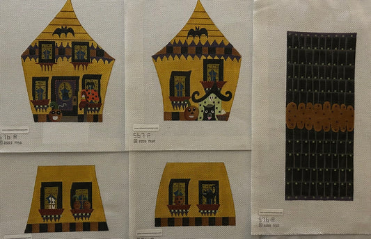 3-D Wacky Halloween House 576 A (5 pieces)