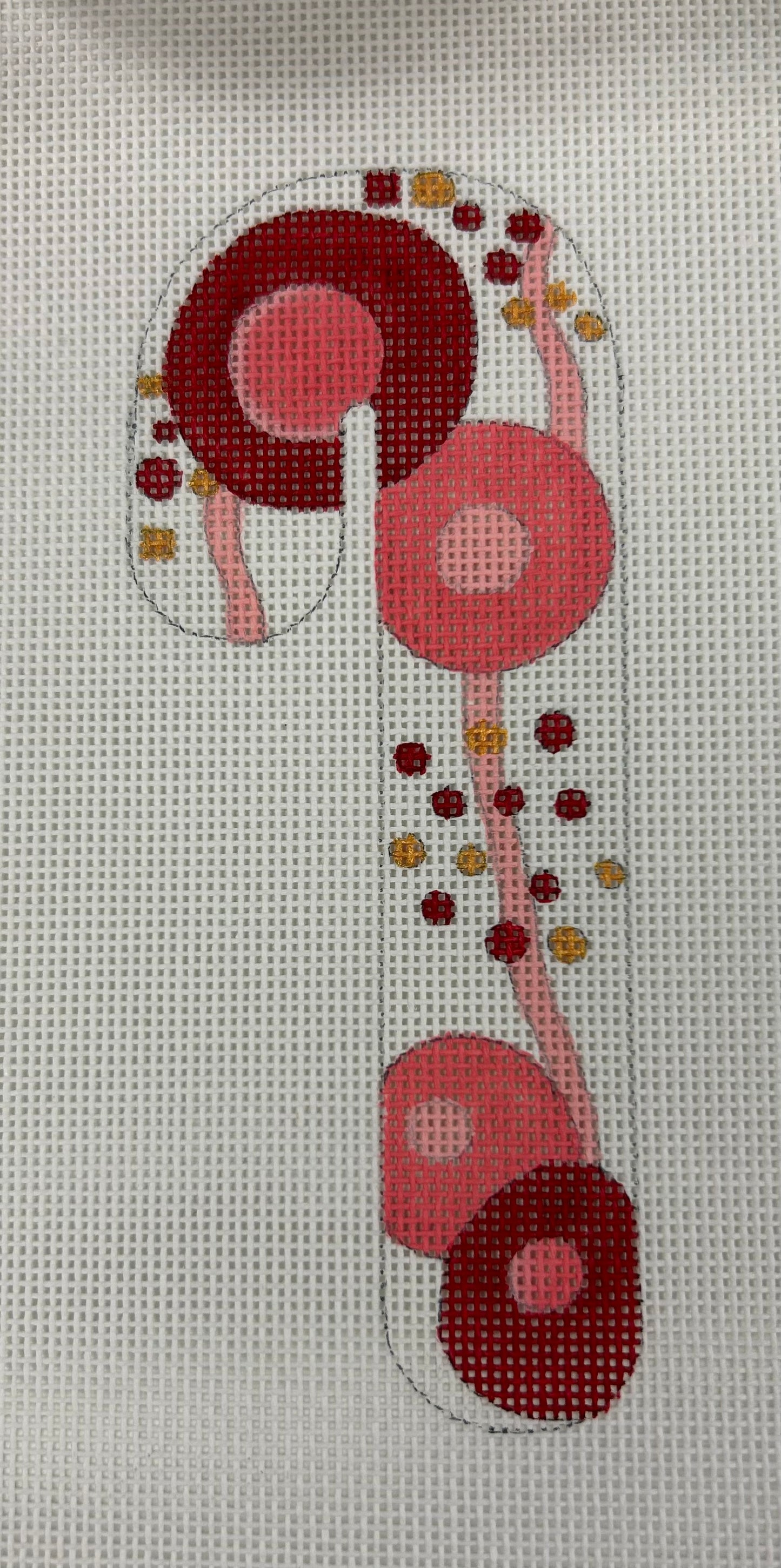 Abstract Candy Cane Ornament 863F
