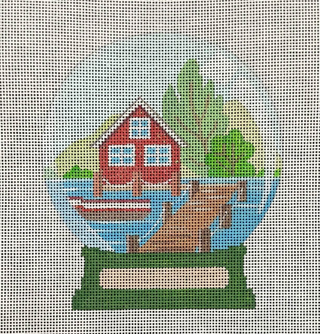 Lake House Snowglobe AL-064