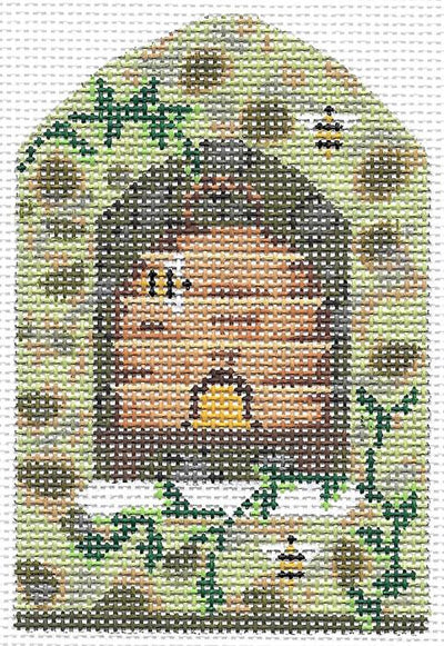 Bee Skep in Field Stone Wall KC-KCBee05