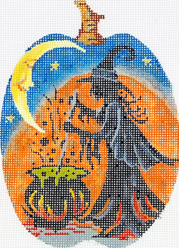 Cauldron Witch Silhouette Pumpkin KC-KCN1573