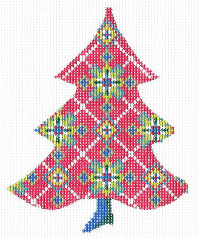 Red Scandanavian Snowflake Tree KC-KCNT12-18