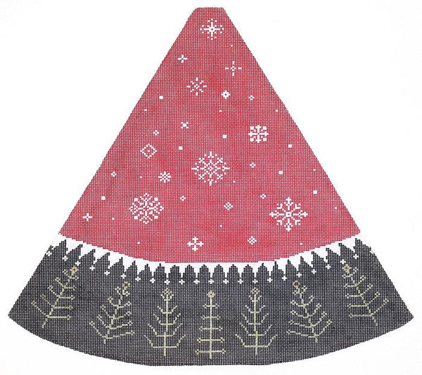 Folk Art Snowflake Pillar Tree KC-KCNT22-18