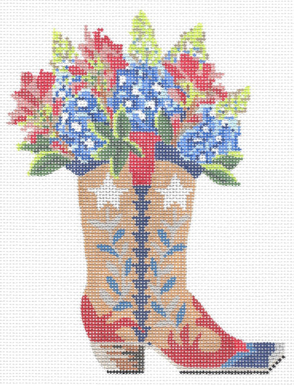 Boot w/ Bonnets & Indian Paintbrush KC-KCNTX-011