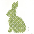 Lime Quatrefoil Standing Hare KC-KEA61-18