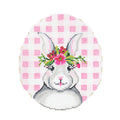 Bunny with Flower Crown on Pink Gingham KC-KEA70-18