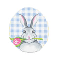 Bunny with Tulip on Blue Gingham KC-KEA71-18