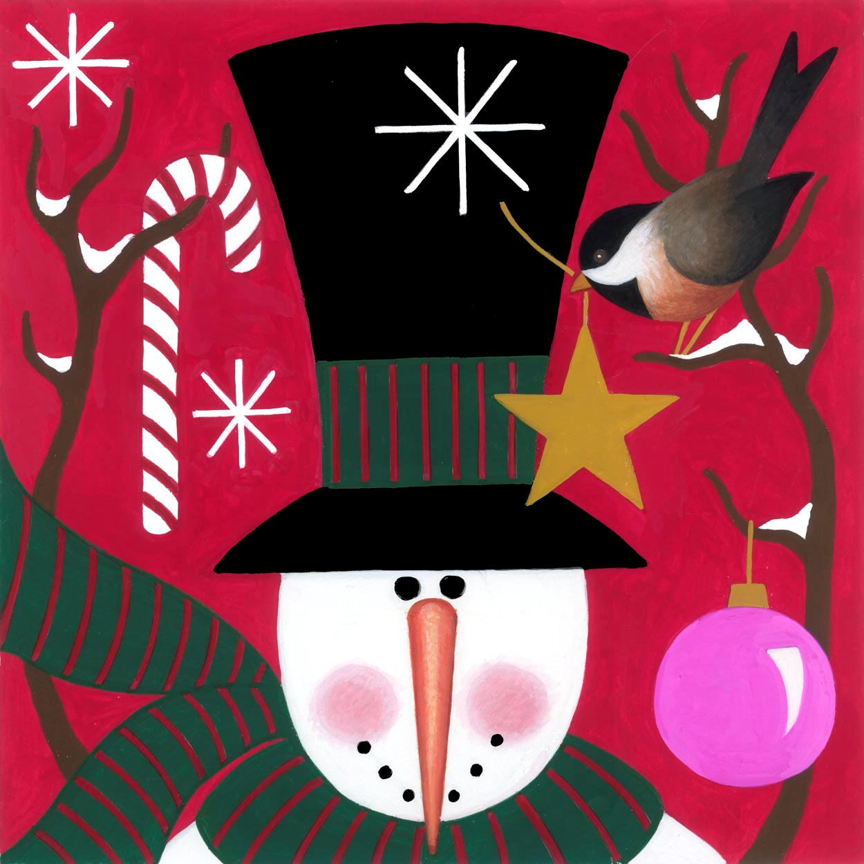 Chickadee Snowman 1 M-1842