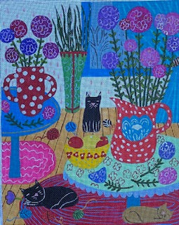 Phlox and 3 Cats M-2122