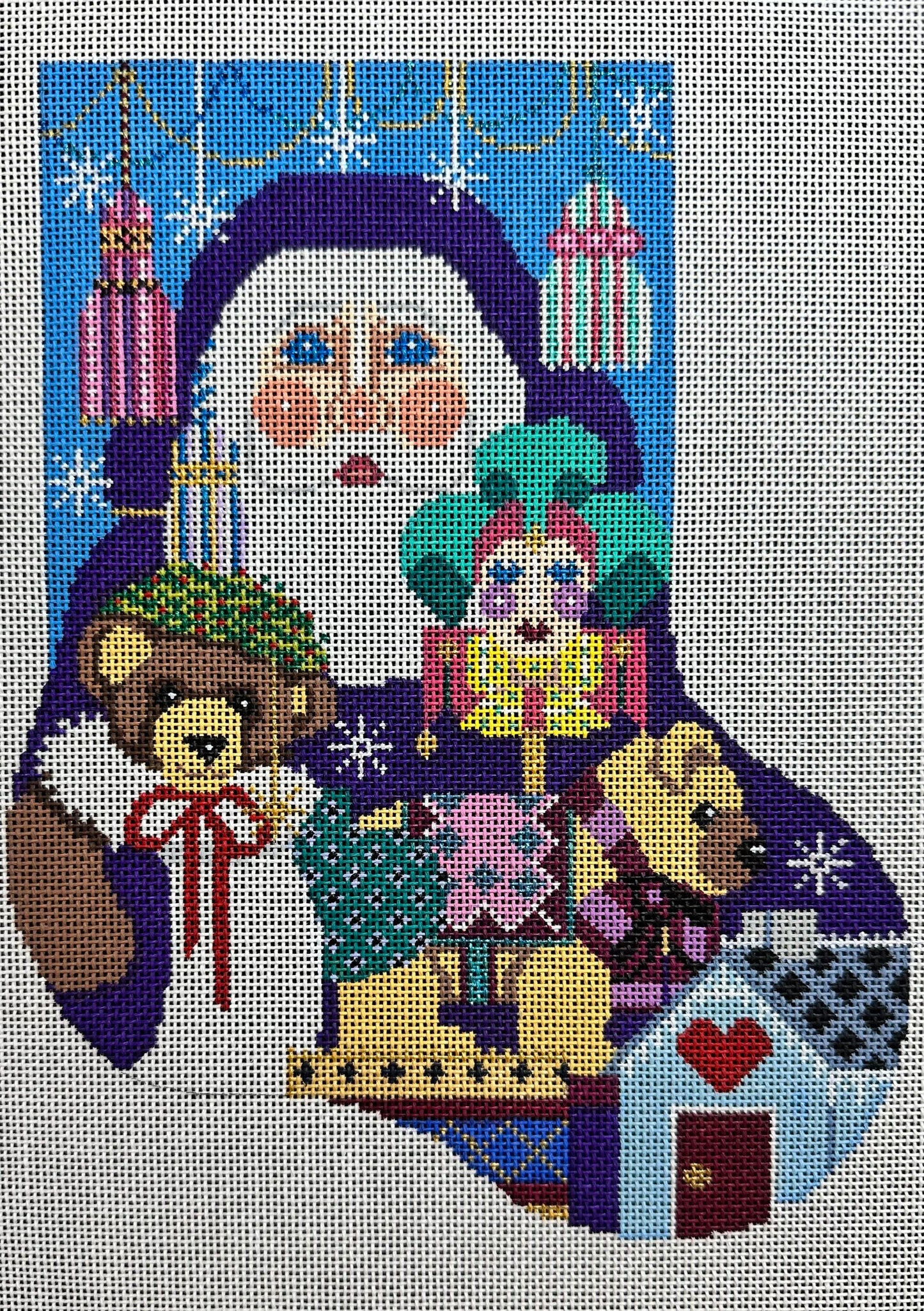 Mid-Size Stocking Santa with Gifts MC06