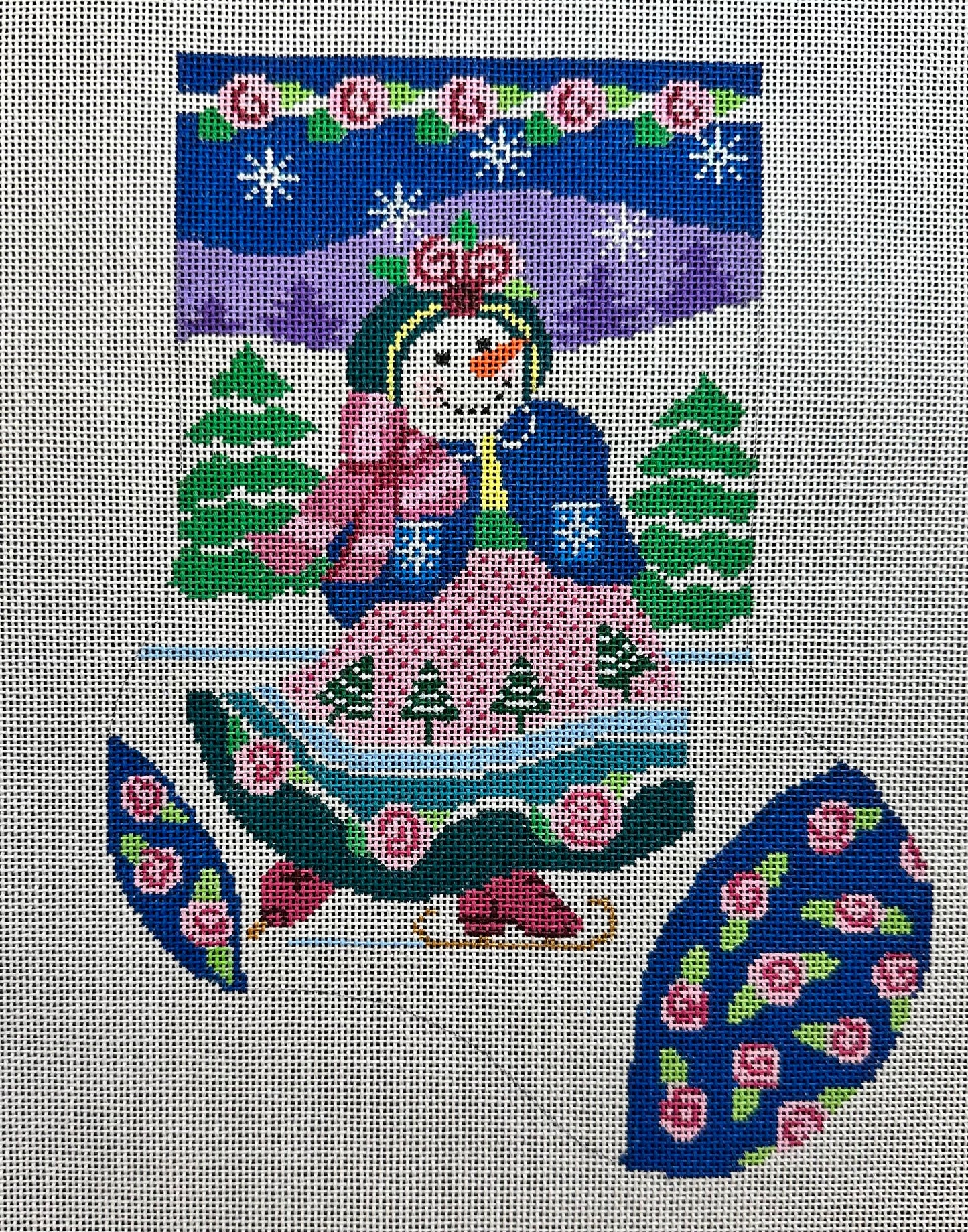 Mid-Size Stocking Skating Snow Lady