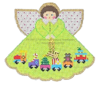 Angel with Charms: Christmas Train (Bright Green) PP996FZ