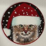Santa Cat Ornament 338