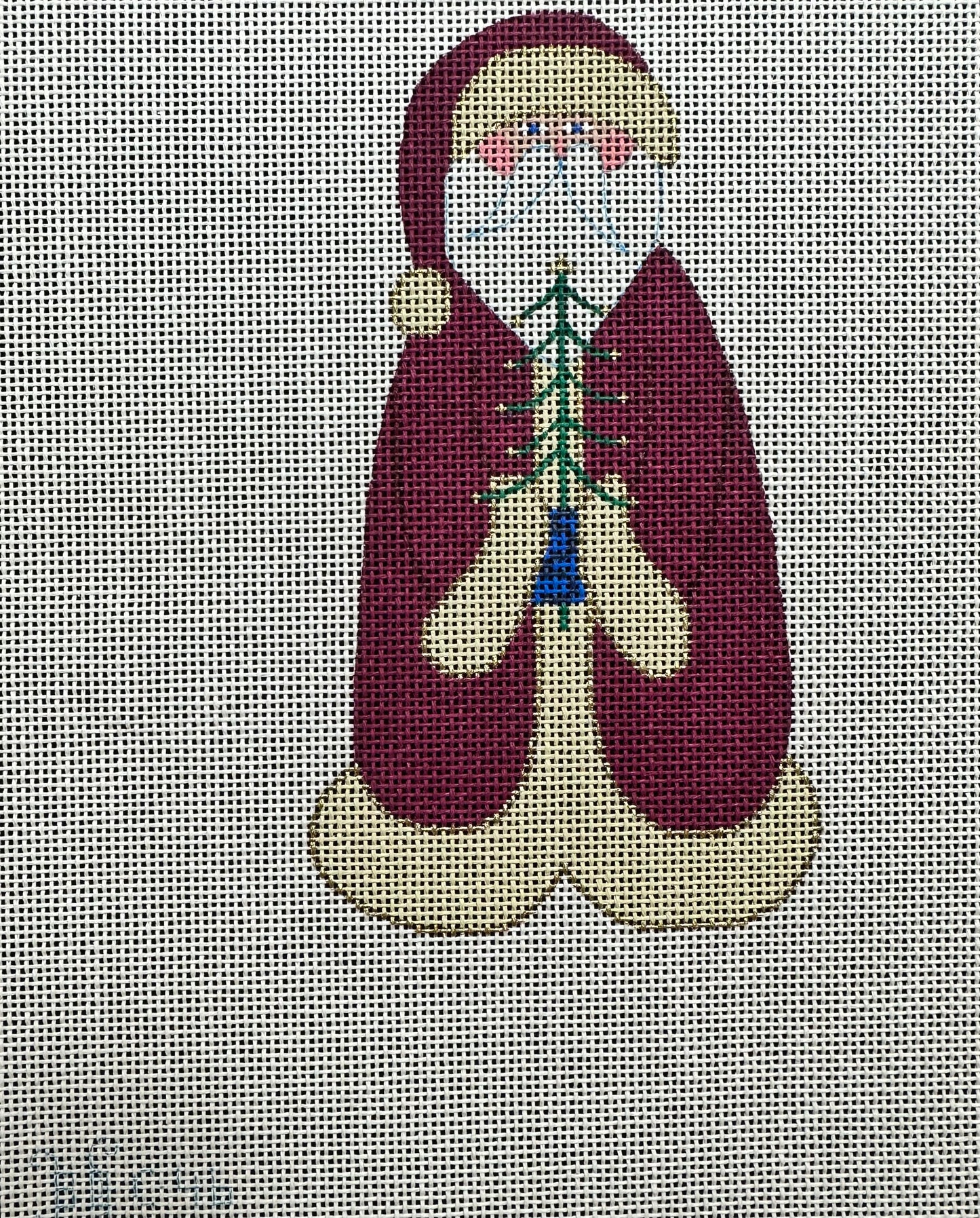 Santa (with gold beads)