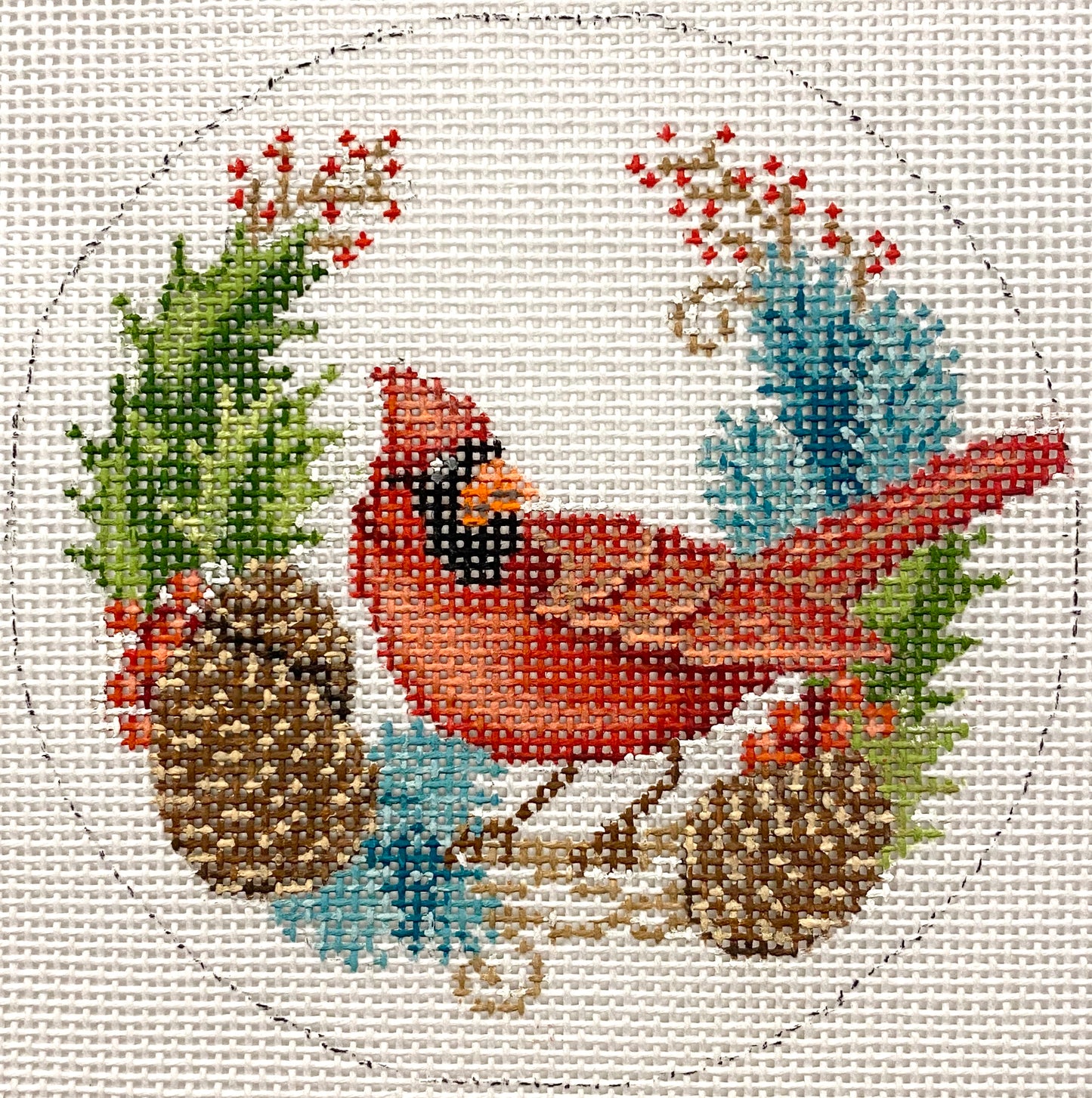 Cardinal & Pinecones X452