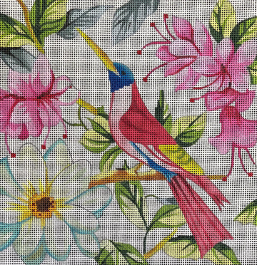 Floral with. Pink Bird FF226