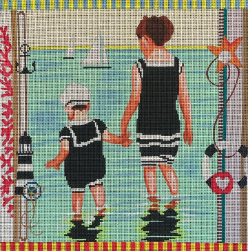 Vintage Children Wading PE202