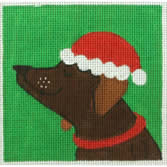 Brown Dog Santa Hat TC-T-429N