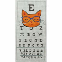 Orange Cat Eyeglass Case