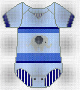 Baby Onesie - Blue w/Elephant XO-183f