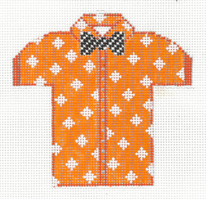 Men"s Shirt- Orange With Diamonds XO-221e