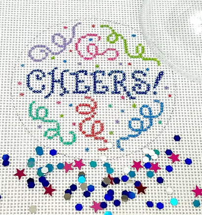 3” Round w/ Clear Dome & Confetti – “Cheers!” OMD-51