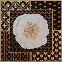 Blk & Wt Jeweled Flower Collage 1067d