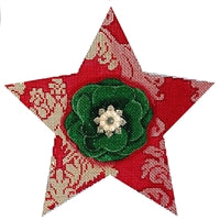 Red Damask Bling Star 112c