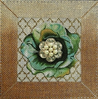 Blue Green Bling Square 114d