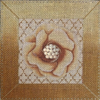 Ecru Bling Square 114f