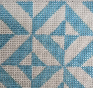 Geometric Diagonal Stripe Square - Turquoise SS19