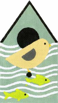 Fish and Wave Birdhouse  1685-D