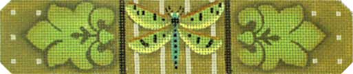 Green Dragonfly Bracelet or Bookmark  1759-A