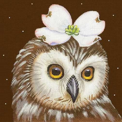 Owlet with Dogwood Blossom  VS124-B