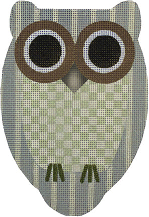 Grey Checkered Front Owl  1949-B