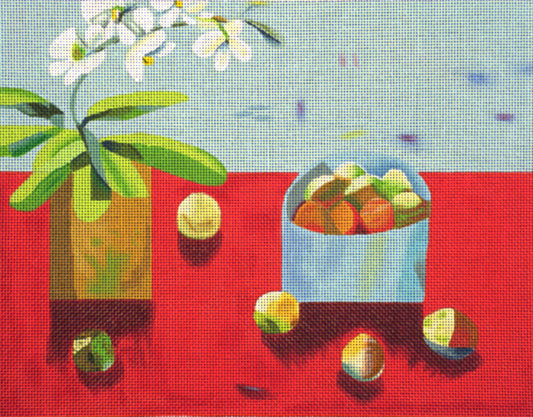 Red Table and Orchids  EML120