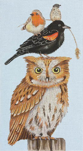 Owl and Friends with Black Crow  MLT539