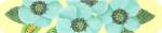 Aqua Blossoms Bracelet or Bookmark  1760-F