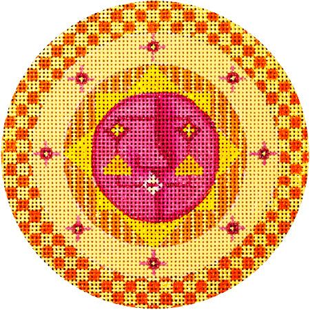 Checkerboard Sun Ornament  478-2F