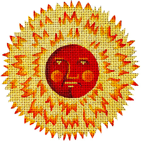 Flame Sun Ornament  478-2C