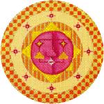Checkerboard Sun Ornament  478-2F