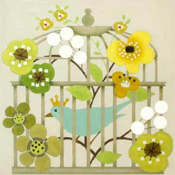 Blue Bird Cage  1697-A