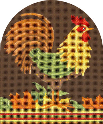 Rooster with Gold Neck and Red Tail  DM151-A