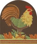 Rooster with Gold Neck and Red Tail  DM151-A
