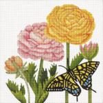 Flowers and Butterfly  MLT723-B