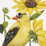Yellow Bird and Flowers  MLT723-C