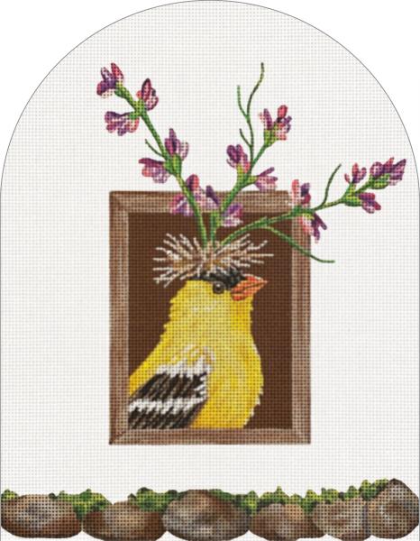 Flower Party Window/ Yellow Bird  VS409-D