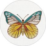 Yellow and Turquoise Butterfly Ornament  MLT746-E