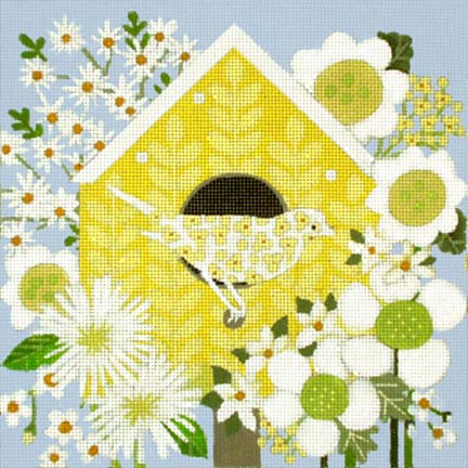 Yellow Birdhouse  1784-B